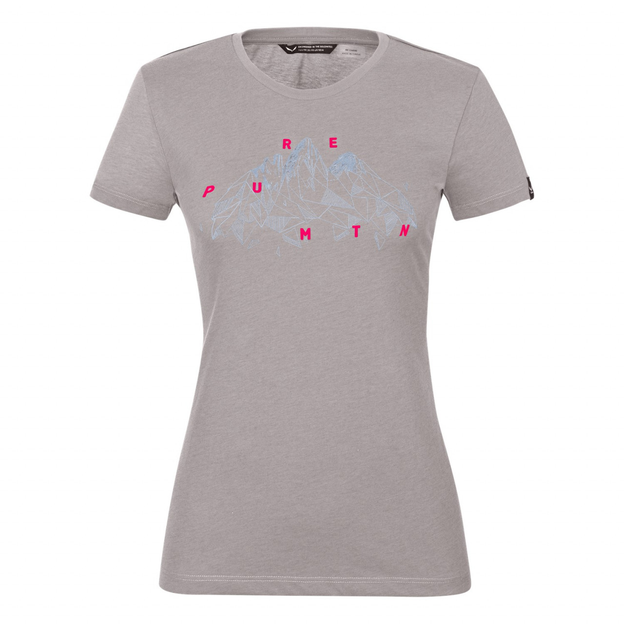 Salewa Women's Geometric Dry T-Shirts Grey BGK-917608